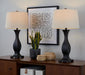 Riley - Contemporary Table Lamp (Set of 2) - Oil Rubbed Bronze / Oat Lumi Source