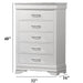 Chest, 5 Drawer Storage Furniture - White Home Essentials