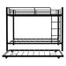 Bunk Bed For Kids, Convertible Frame With Ladders & Guardrail Home Essentials