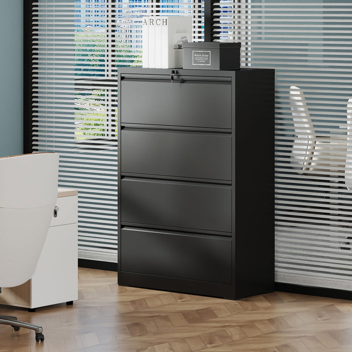 Lateral File Cabinet, Heavy Duty Filing Holds Letter/Legal/A4 Files Home Essentials