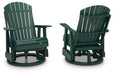 Shell Beach - Swivel Glider Chair - Green Signature Design by Ashley®