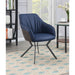 Upholstered Dining Chairs (Set of 2) Retro Bucket Seat - Blue Furniture Max