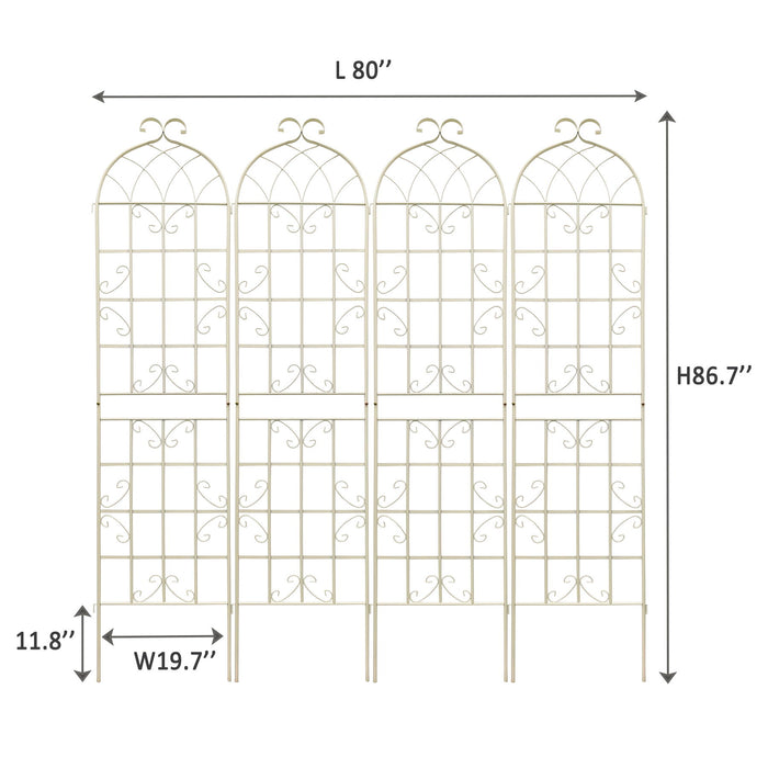 Metal Garden Rustproof Trellis For Climbing Plants Outdoor Flower Support Daily Nest