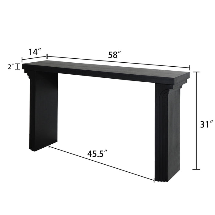 Console Table With Decorative Molding Home Essentials