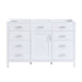 46.5" Modern Bathroom Vanity Cabinet Only, Soft Close Door & 6 Drawers - White Noble House
