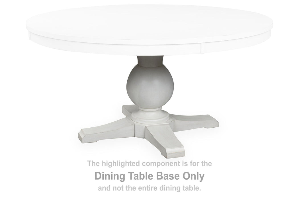 Greddinton - Round Dining Room Table Base - White Signature Design by Ashley®