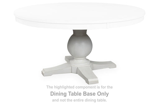 Greddinton - Round Dining Room Table Base - White Signature Design by Ashley®