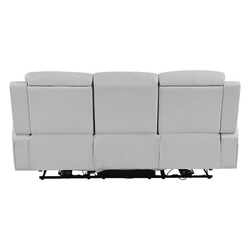 Elonzo - Power Motion Sofa With LED, Power Headrest & Speaker - Light Gray ACME