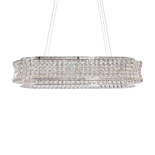 Michael Amini Lighting - Galaxy Oval LED Crystal Chandelier - Chrome Michael Amini