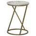 Balboa - Round Accent Side Table With Sculptural Base - White Furniture Max