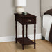 Accent Side Table, 2 Tier, Storage Drawer, Stylish Traditional Design 8th Street