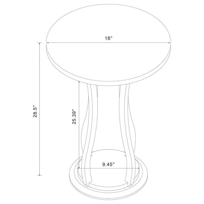 Elton - Round Top Accent Side Table