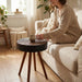 Round Coffee Table With Carved Top For Living Room Home Essentials
