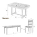 6 Piece Dining Table Set With Ergonomic Seating Hearth and Haven