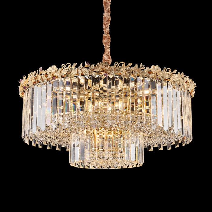 Marquise - 21-Light Round Chandelier - Gold Michael Amini
