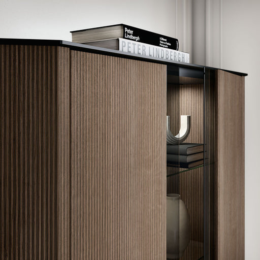 Hexagon - 2 Door Cabinet - Dark Brown Status Italy