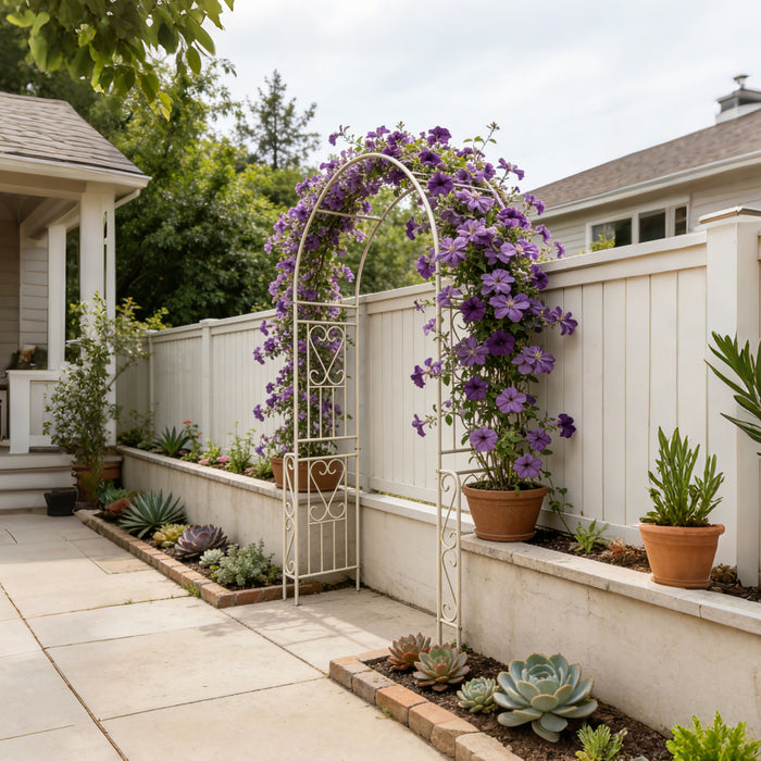 Metal Garden Arch Garden Arbor Trellis Climbing Plants Support Rose Arch Outdoor Arch Daily Nest