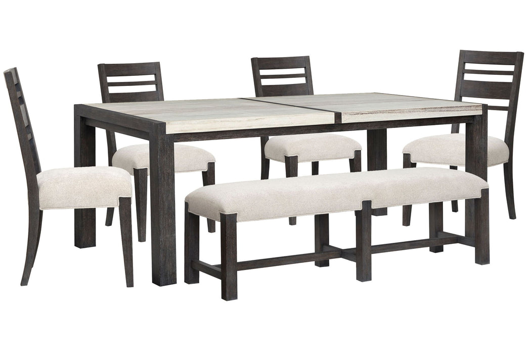 Plum Creek - 6 Piece Rectangular Dining Table Set Magnussen Furniture