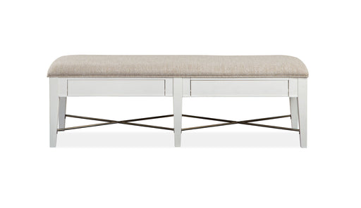 Heron Cove - Bench With Upholstered Seat - Chalk White Magnussen Furniture