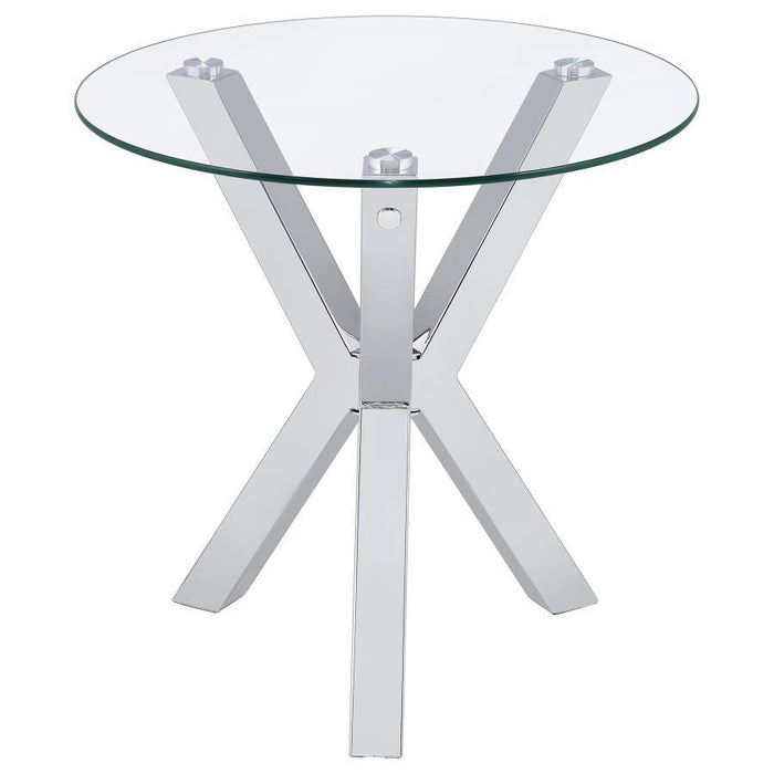 Kenzie - Round Tempered Glass Top Table