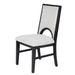 Upholstered Dining Chairs With Arched Cutout Backrest (Set of 2) - Black / White Home Essentials