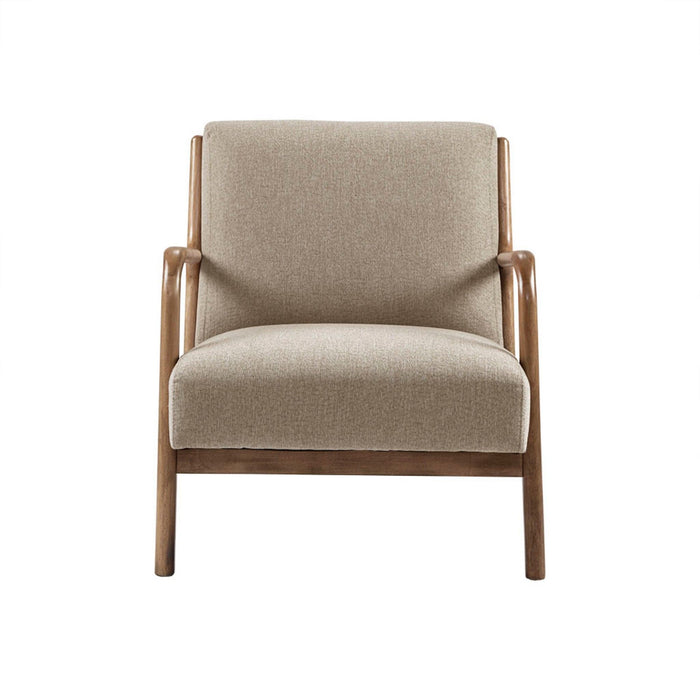 Mid-Century Style Lounge Chair With Upholstered Seat