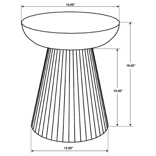 Waters - Round Accent Side Table - Honey Furniture Max