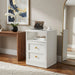 Nightstand With Door & Shelf, 2 Drawer Side Table Home Essentials