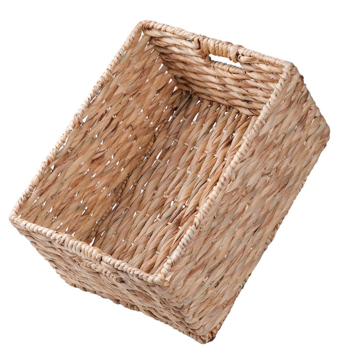 Storage Basket, Handwoven Twisted Weave Basket With Handles Shelf Organizer, Towel Storage, Living Room Storage - Light Brown Daily Nest