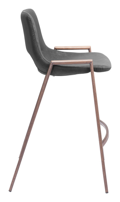 Desi - Counter Stool With Walnut Legs (Set of 2) Zuo Modern