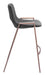 Desi - Counter Stool With Walnut Legs (Set of 2) Zuo Modern