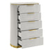 Giovanni - 5 Drawer Chest - White Matrix Furniture Group