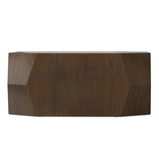 Eisley - Coffee Table With Geometric Design, - Walnut Simpli-Home