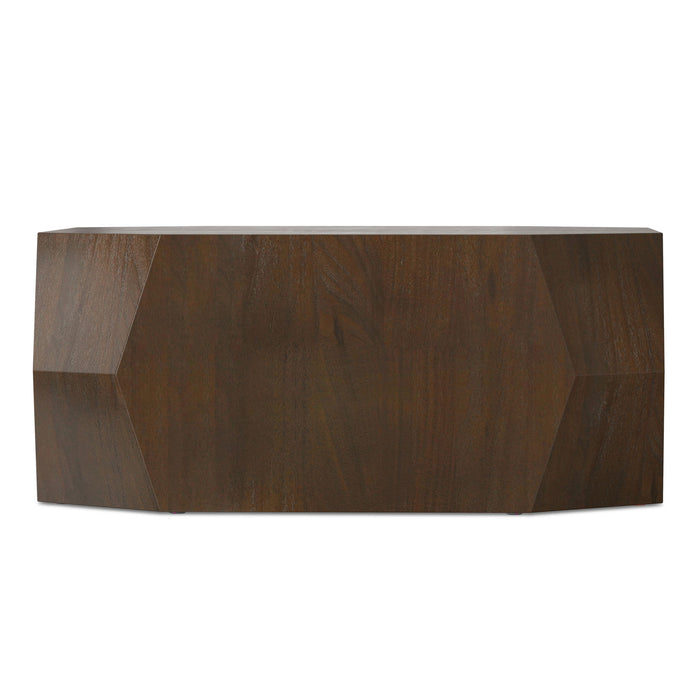 Eisley - Coffee Table With Geometric Design, - Walnut Simpli-Home