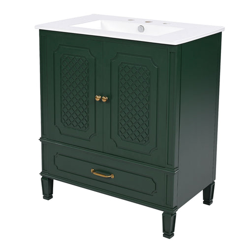 Bathroom Vanity With Sink, Soft Closing Door, Multi Functional Storage Noble House