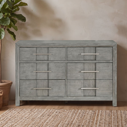 6 Drawer Dresser - Gray - Wood Matrix Furniture Group