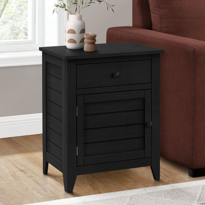 Accent Nightstand, Storage Drawer, Transitional 8th Street