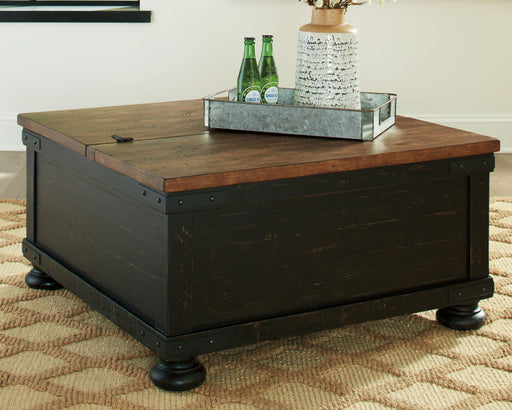 Valebeck - Lift Top Cocktail Table - Black / Brown Signature Design by Ashley®