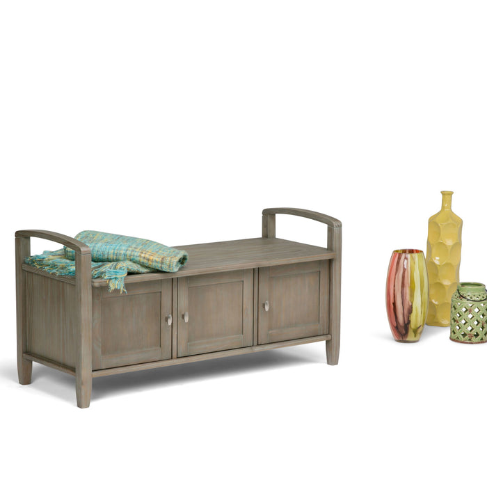 Warm Shaker - Handcrafted Entryway Storage Bench Simpli-Home