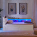 Upholstered Daybed With Storage Headboard, Wireless Charging, LED Lights Home Essentials