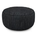 Fredrik - Round Pouf - Black Simpli-Home