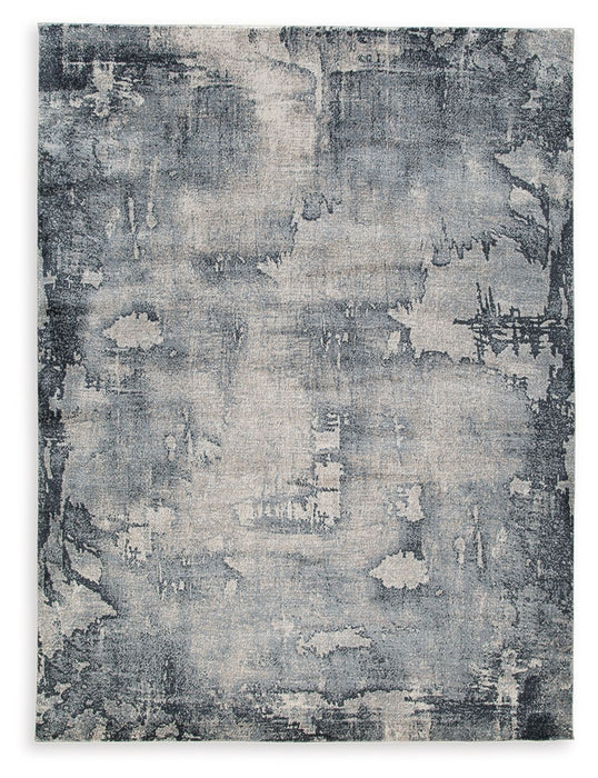 Langrich - 5' x 7' Rug - Blue / Gray / Cream Signature Design by Ashley®