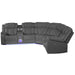 Challenger - Recliner Sectional Sofa, Built In USB, C Ports & Bluetooth Matrix Furniture Group