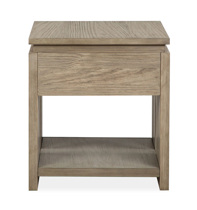 Conrad - Rectangular End Table - Stone Harbor Gray Magnussen Furniture