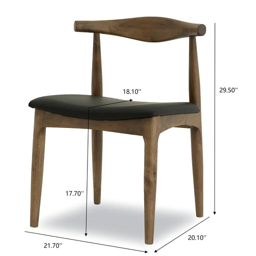 Destiny - Dining Chairs (Set of 2) - Black / Dark Brown Ashcroft Furniture