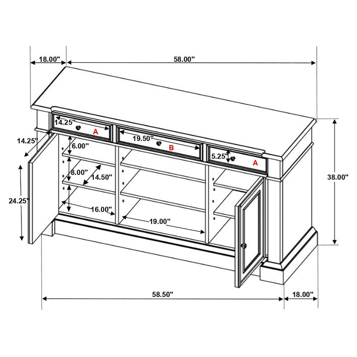 Larchmont - 3 Drawer - Dark Brown Furniture Max
