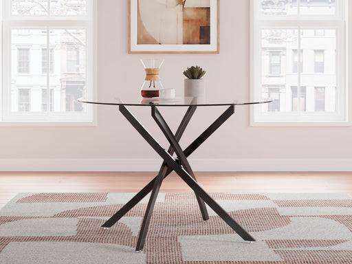 Pharwynn - 5 Pc. - Dining Room Table, 4 Side Chair - Black Signature Design by Ashley®