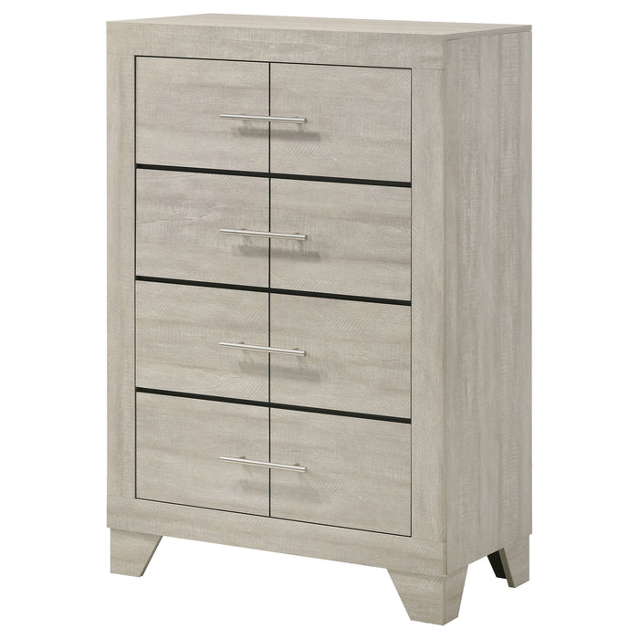 Strout - 4 Drawer Chest - Cream Furniture Max