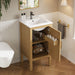Bathroom Cabinet With Sink, Adjustable Shelf, Soft Closing Hinges - Natural Wood Hearth and Haven