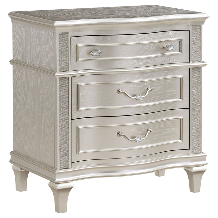 Evangeline - 3 Drawer Nightstand - Oak Furniture Max